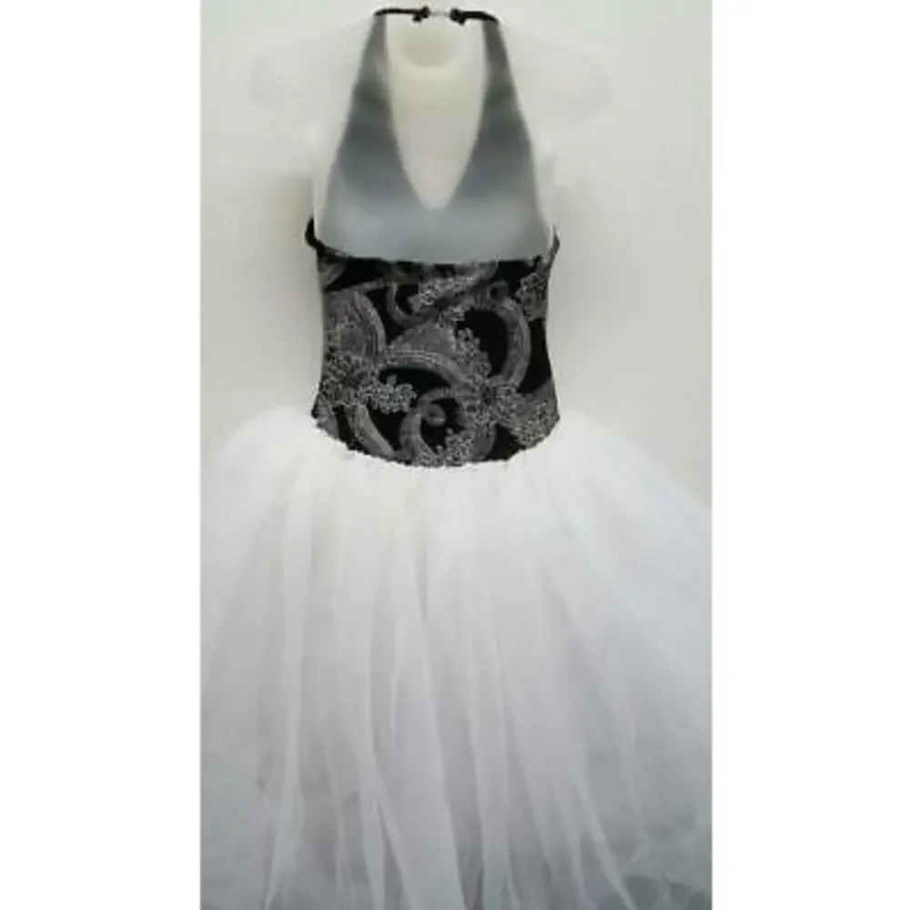 Pre-Owned Dance Costume Curtain Call E1382 Large Child White Long Tutu Ballet G